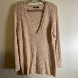 LONG SWEATER TOP -  NIC+ZOE Pink with subtle grey streaks -Small